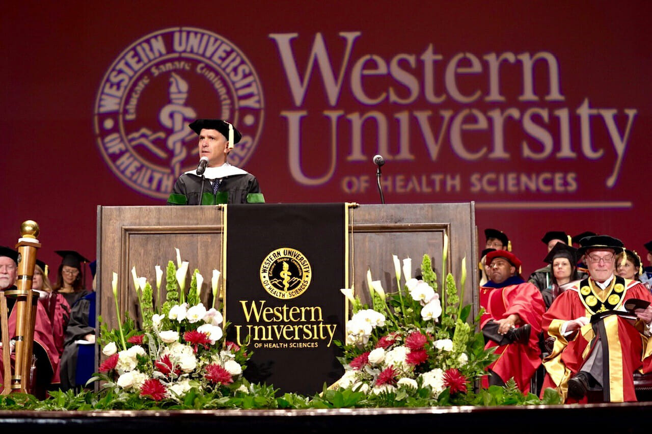 Speaker Addressing Students at the Graduation Ceremony