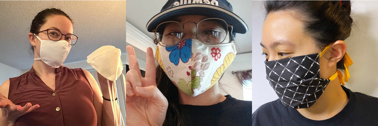 student wearing face mask