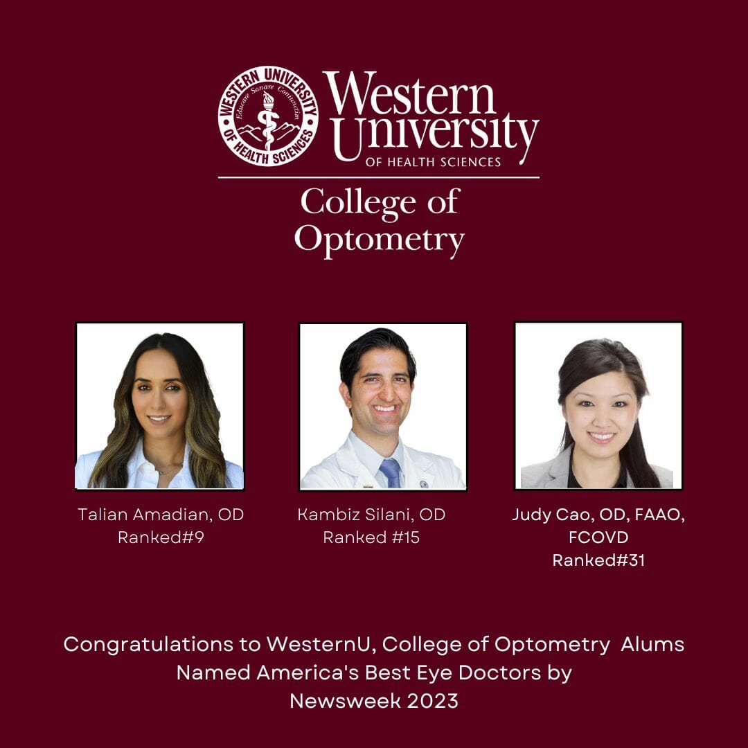 Three WesternU College of Optometry alumni rank among “America’s Best